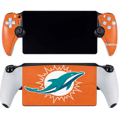 NFL Miami Dolphins Distressed- Orange PlayStation Portal Remote Player Skin