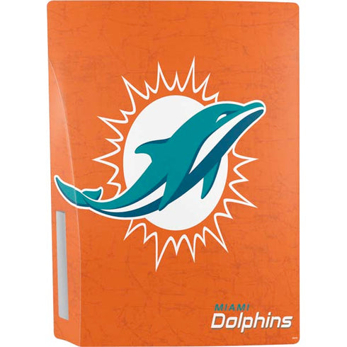 NFL Miami Dolphins Distressed- Orange PS5 Console Skin