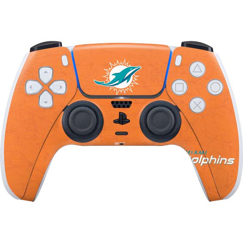 NFL Miami Dolphins Distressed- Orange PS5 Controller Skin