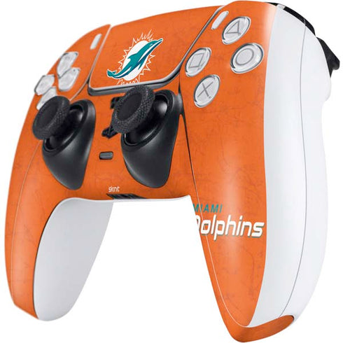 NFL Miami Dolphins Distressed- Orange PS5 Controller Skin