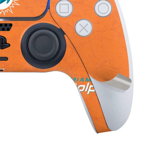 NFL Miami Dolphins Distressed- Orange PS5 Controller Skin
