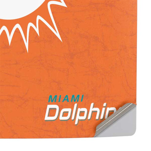 NFL Miami Dolphins Distressed- Orange PS5 Slim Disk Console Skin
