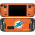 NFL Miami Dolphins Distressed- Orange Steam Deck Handheld Gaming Computer Skin