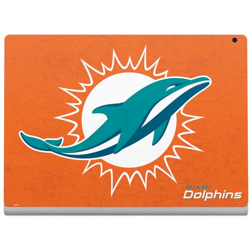 NFL Miami Dolphins Distressed- Orange Surface Book 2 13.5in Skin