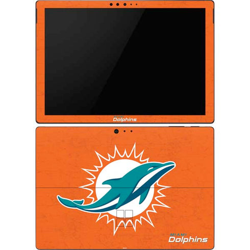 NFL Miami Dolphins Distressed- Orange Surface Pro 6 Skin