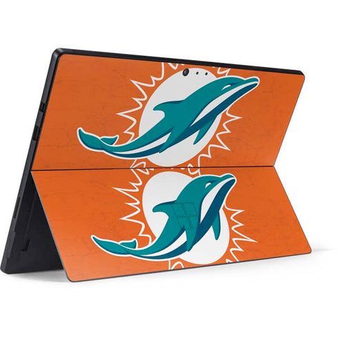 NFL Miami Dolphins Distressed- Orange Surface Pro 6 Skin