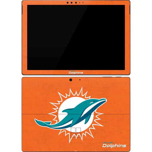 NFL Miami Dolphins Distressed- Orange Surface Pro 7 Skin