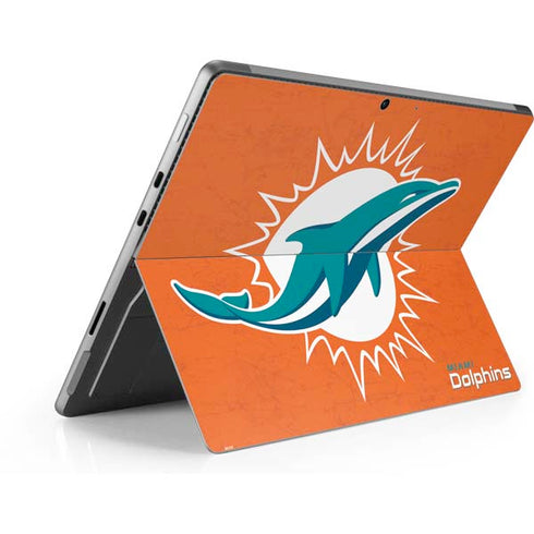 NFL Miami Dolphins Distressed- Orange Surface Pro 8 Skin