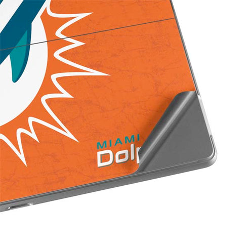 NFL Miami Dolphins Distressed- Orange Surface Pro 8 Skin