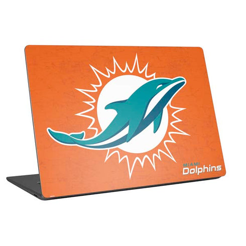 NFL Miami Dolphins Distressed- Orange Universal Laptop 14in (11.4 x 8.2in) Skin