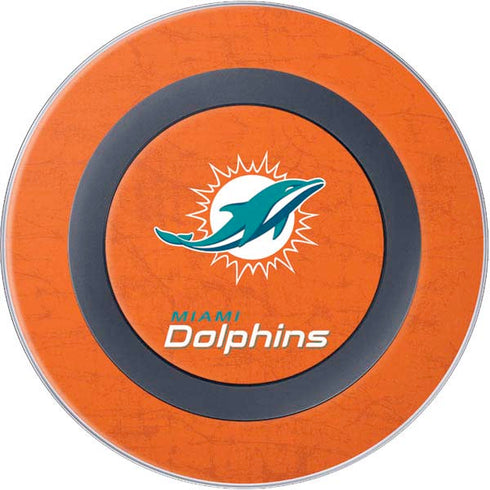NFL Miami Dolphins Distressed- Orange Wireless Charger Skin