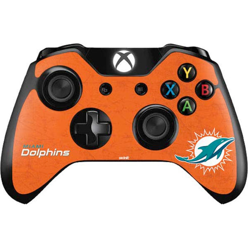 NFL Miami Dolphins Distressed- Orange Xbox One Controller Skin