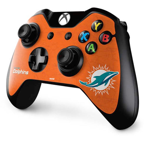 NFL Miami Dolphins Distressed- Orange Xbox One Controller Skin