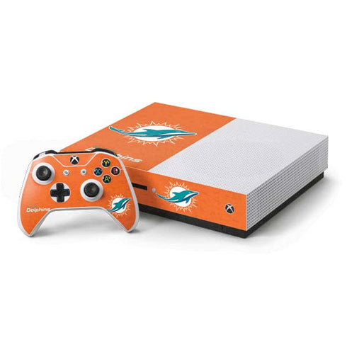 NFL Miami Dolphins Distressed- Orange Xbox One Skins