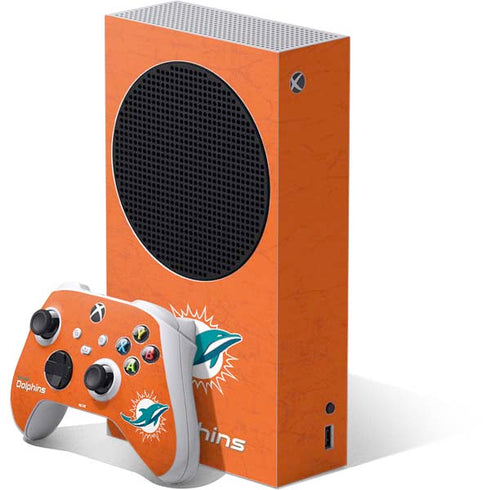 NFL Miami Dolphins Distressed- Orange Xbox Series S Bundle Skin
