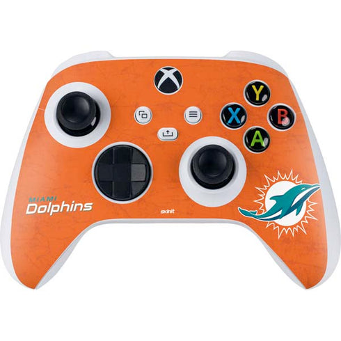 NFL Miami Dolphins Distressed- Orange Xbox Series S Controller Skin