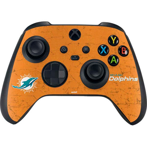NFL Miami Dolphins Distressed- Orange Xbox Series X Bundle Skin