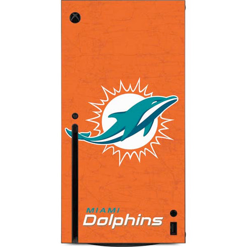 NFL Miami Dolphins Distressed- Orange Xbox Series X Console Skin