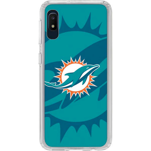 NFL Miami Dolphins Double Vision Galaxy A10e Clear Case