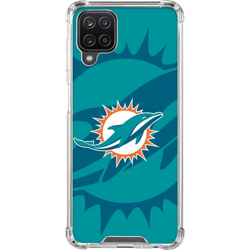 NFL Miami Dolphins Double Vision Galaxy A12 Clear Case