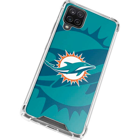 NFL Miami Dolphins Double Vision Galaxy A12 Clear Case