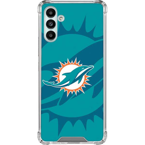 NFL Miami Dolphins Double Vision Galaxy A13 5G Clear Case