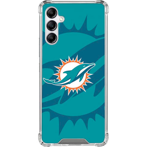 NFL Miami Dolphins Double Vision Galaxy A15 5G Clear Case