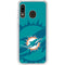 NFL Miami Dolphins Double Vision Galaxy A20 Clear Case