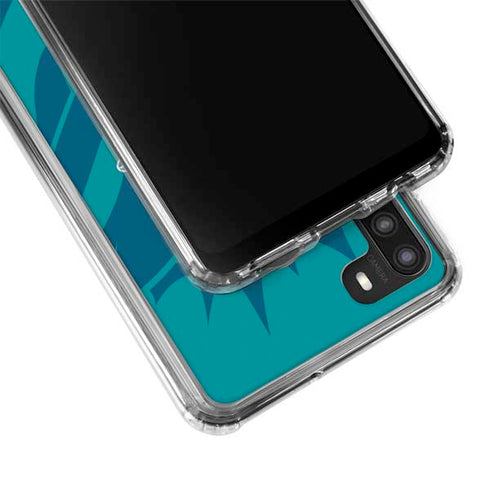 NFL Miami Dolphins Double Vision Galaxy A21 Clear Case