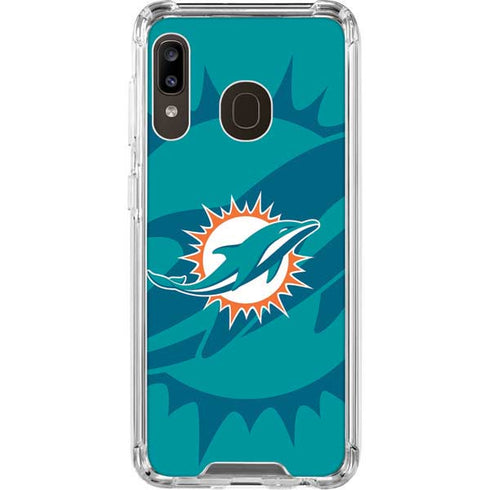 NFL Miami Dolphins Double Vision Galaxy A30 Clear Case