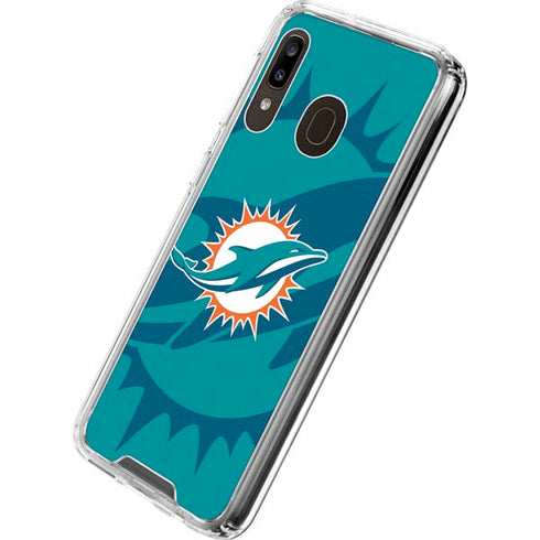 NFL Miami Dolphins Double Vision Galaxy A30 Clear Case