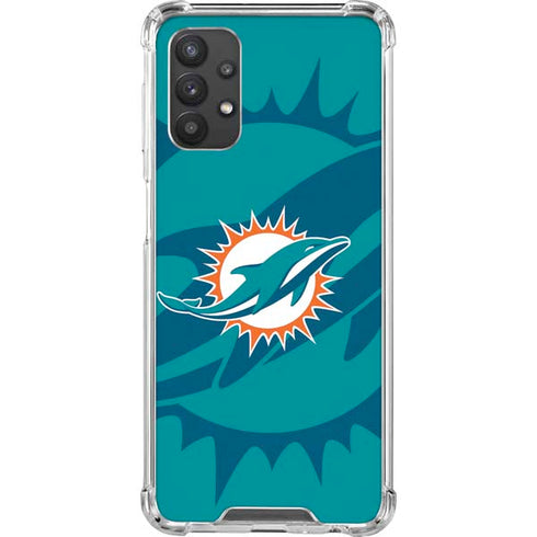 NFL Miami Dolphins Double Vision Galaxy A32 5G Clear Case