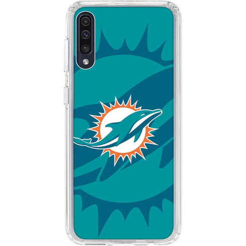 NFL Miami Dolphins Double Vision Galaxy A50 Clear Case