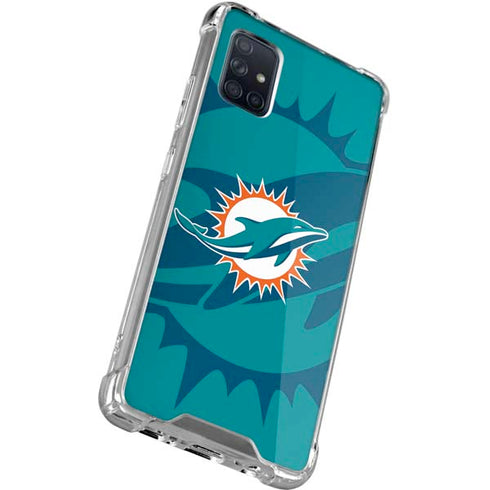 NFL Miami Dolphins Double Vision Galaxy A51 5G Clear Case