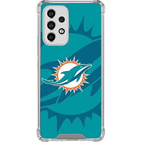 NFL Miami Dolphins Double Vision Galaxy A53 5G Clear Case