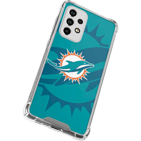 NFL Miami Dolphins Double Vision Galaxy A53 5G Clear Case