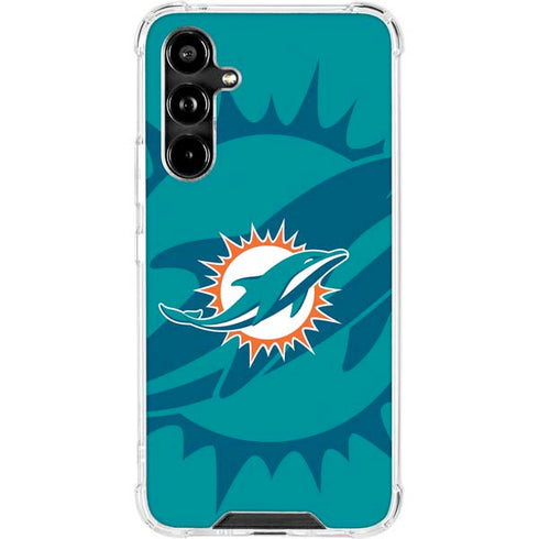 NFL Miami Dolphins Double Vision Galaxy A54 5G Clear Case