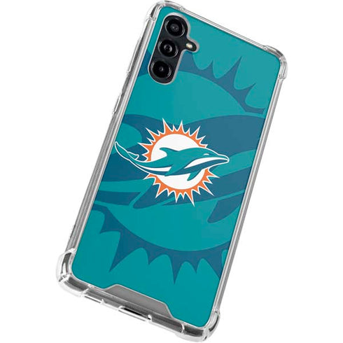 NFL Miami Dolphins Double Vision Galaxy A54 5G Clear Case