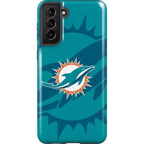 NFL Miami Dolphins Double Vision Galaxy S21 Plus 5G Pro Case
