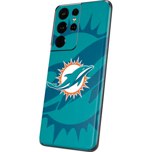 NFL Miami Dolphins Double Vision Galaxy S21 Ultra 5G Skin