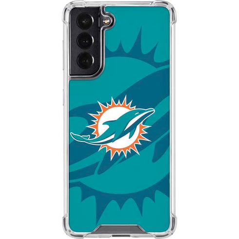 NFL Miami Dolphins Double Vision Galaxy S22 Clear Case