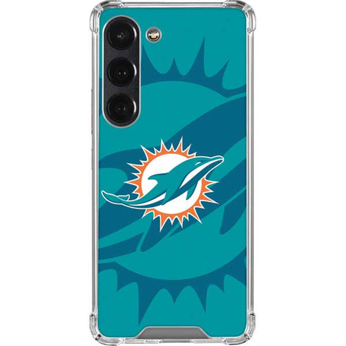 NFL Miami Dolphins Double Vision Galaxy S23 Clear Case
