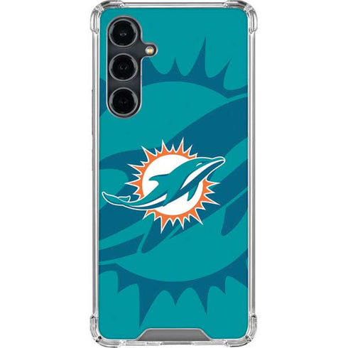 NFL Miami Dolphins Double Vision Galaxy S23 FE Clear Case