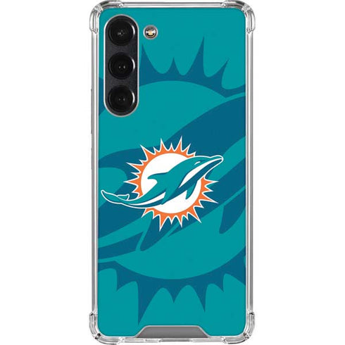 NFL Miami Dolphins Double Vision Galaxy S23 Plus Clear Case