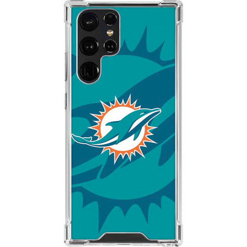 NFL Miami Dolphins Double Vision Galaxy S24 Ultra Clear Case
