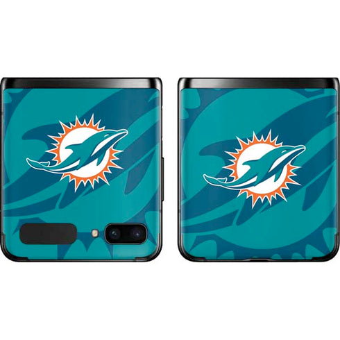 NFL Miami Dolphins Double Vision Galaxy Z Flip Skin