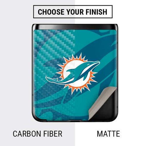 NFL Miami Dolphins Double Vision Galaxy Z Flip Skin