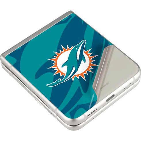 NFL Miami Dolphins Double Vision Galaxy Z Flip3 5G Skin