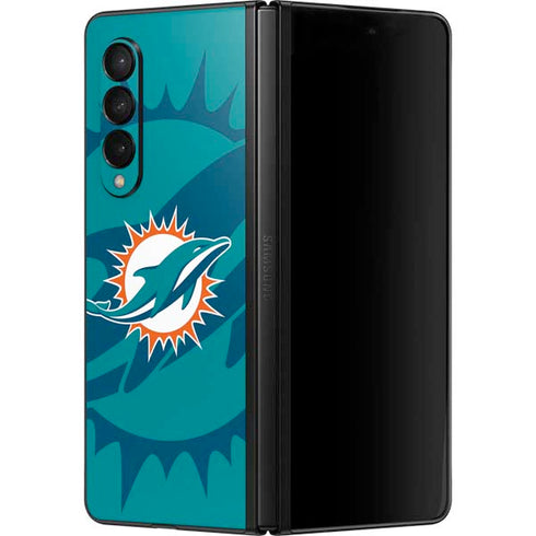 NFL Miami Dolphins Double Vision Galaxy Z Fold3 5G Skin