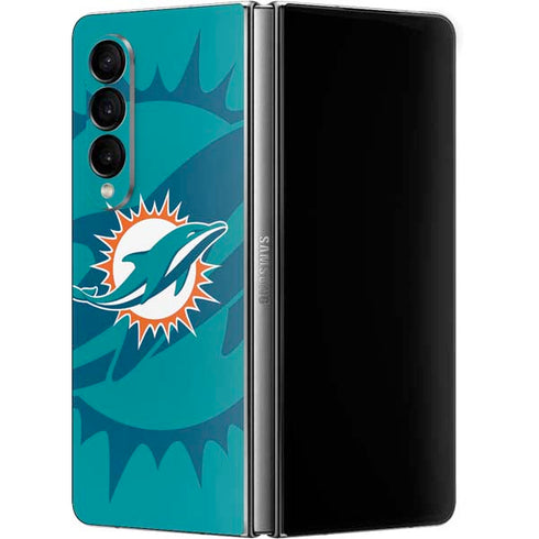 NFL Miami Dolphins Double Vision Galaxy Z Fold4 5G Skin